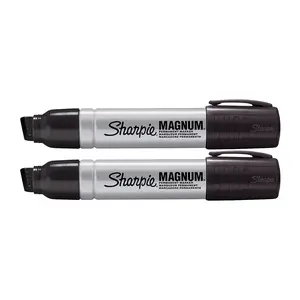 Sharpie Magnum Black Permanent Marker for Bold Writing, 2 Pack