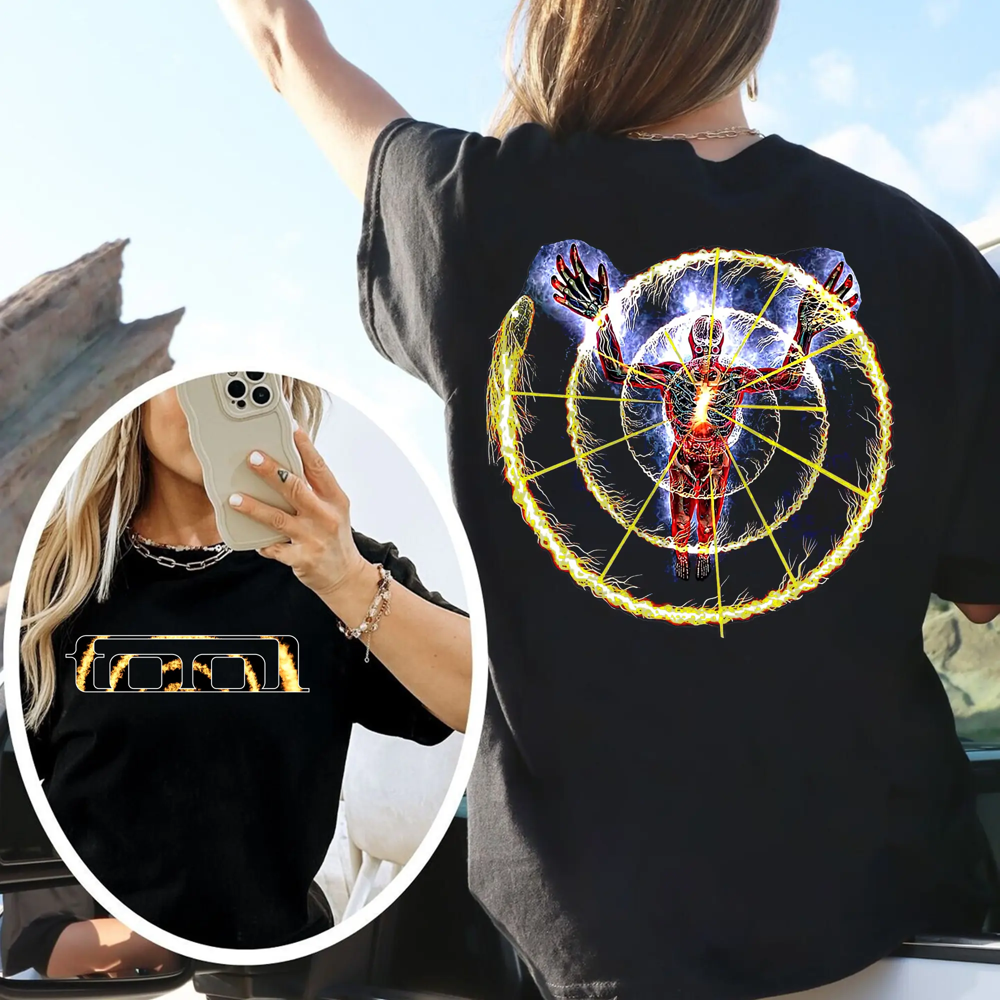 Tool Band Flame Spiral New Unisex T-Shirt