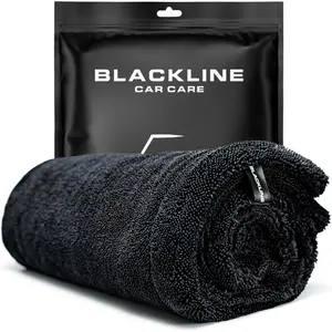 24"x36" Twisted-Loop Car Drying Towel, 1300GSM, Streak Free, Lint Free, Reusable - Car Accessories, Microfiber Cleaning Cloth for Car, Truck, SUV - One Pass Is All You Need