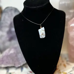 Blue lace agate necklace