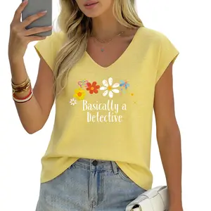 Sleeveless Vest with Humorous Floral Detective Graphic – Casual Fun Fashion Statement