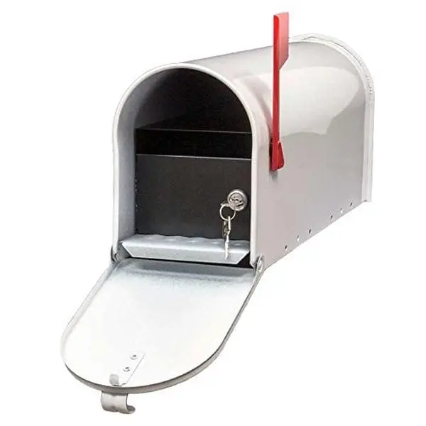 Gibraltar E1 Economy Locking Mailbox with Insert - White Mail Storage Solution for Office Use