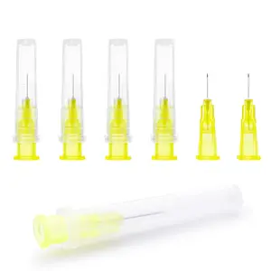 30 Gauge 5/16 Inch Needles with Caps, Disposable Luer Lock Needle for Scientific and Lab Dispensing Individually Wrapped, Box of 100