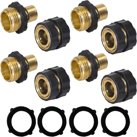 Garden Hose Quick Connector, Quick Connect Hose Fittings, Water Hose Connector, 3/4 Inch Male and Female Garden Hose Fitting Quick Connector, Garden Hose Connectors