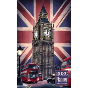 2025 Planner Pocket Size: London England United Kingdom UK themed Cover Daily Weekly Diary 12 Month Calendar Vision Mission Board Schedule Organizer Goals Appointment Notes Paperback – October 7, 2024