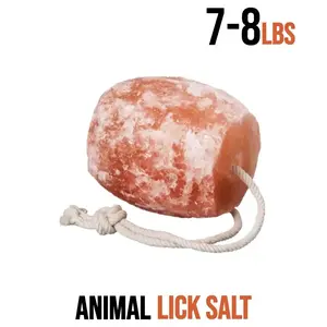 Himalayan Animal Mineral Salt Lick Blocks for Horse, Deer and Cattle - 7-8 lbs Flavor Savory