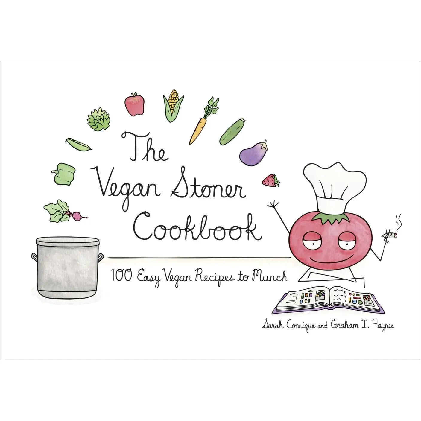 Used Hardcover Book - The Vegan Stoner Cookbook by Sarah Conrique (English) - Tofu, Easy Recipe, Food, Cooking, 10 Speed Content