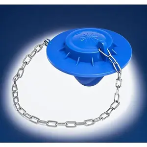 Heavy Duty Toilet Flapper Kit with 2 Stainless Chains - 2 Inch Universal Replacement for Water Saving - Easy to Install Durable Rubber Stopper - Compatible with Most Toilet Tanks - Leak Proof Design