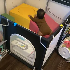 Edbuosy  7-piece Toddler Foam Climbing Toys Indoor,Colorful Soft Play Climbing Blocks Toddlers,Modular Crawling & Sliding Play Set for Toddlers