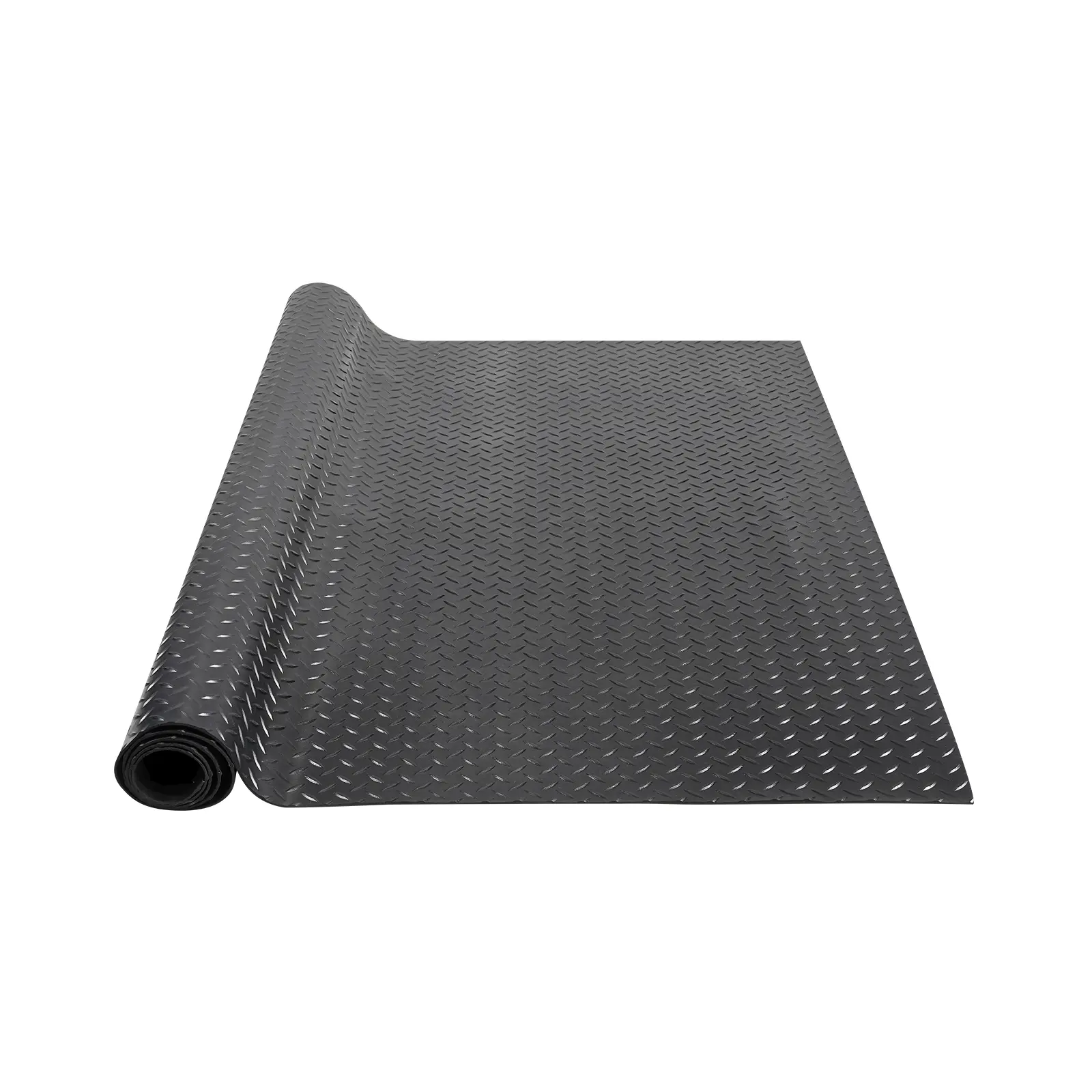 【DealsForYouDays】VEVOR Diamond-Plate Rubber Flooring Roll 3 mm x 4 ft x 6 ft Garage Floor MatSBR Rubber Garage Flooring RollEasy to CleanDiamond Plate Rubber Mat for Under CarsGarage Industry GymBlack