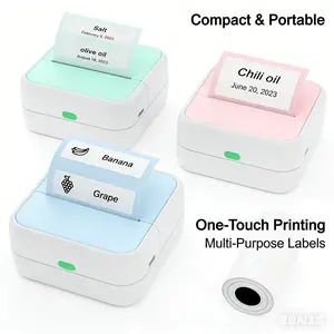 Wireless Bluetooth Label Printer Portable Thermal Sticker Printer Smart Mini Device for Home Organization Office Supplies Small Business Shipping Packaging Labels and Custom Tags
