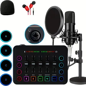 New Gaming Audio Mixer Podcast Equipment Bundle Xlr Microphone Conference audio equipment