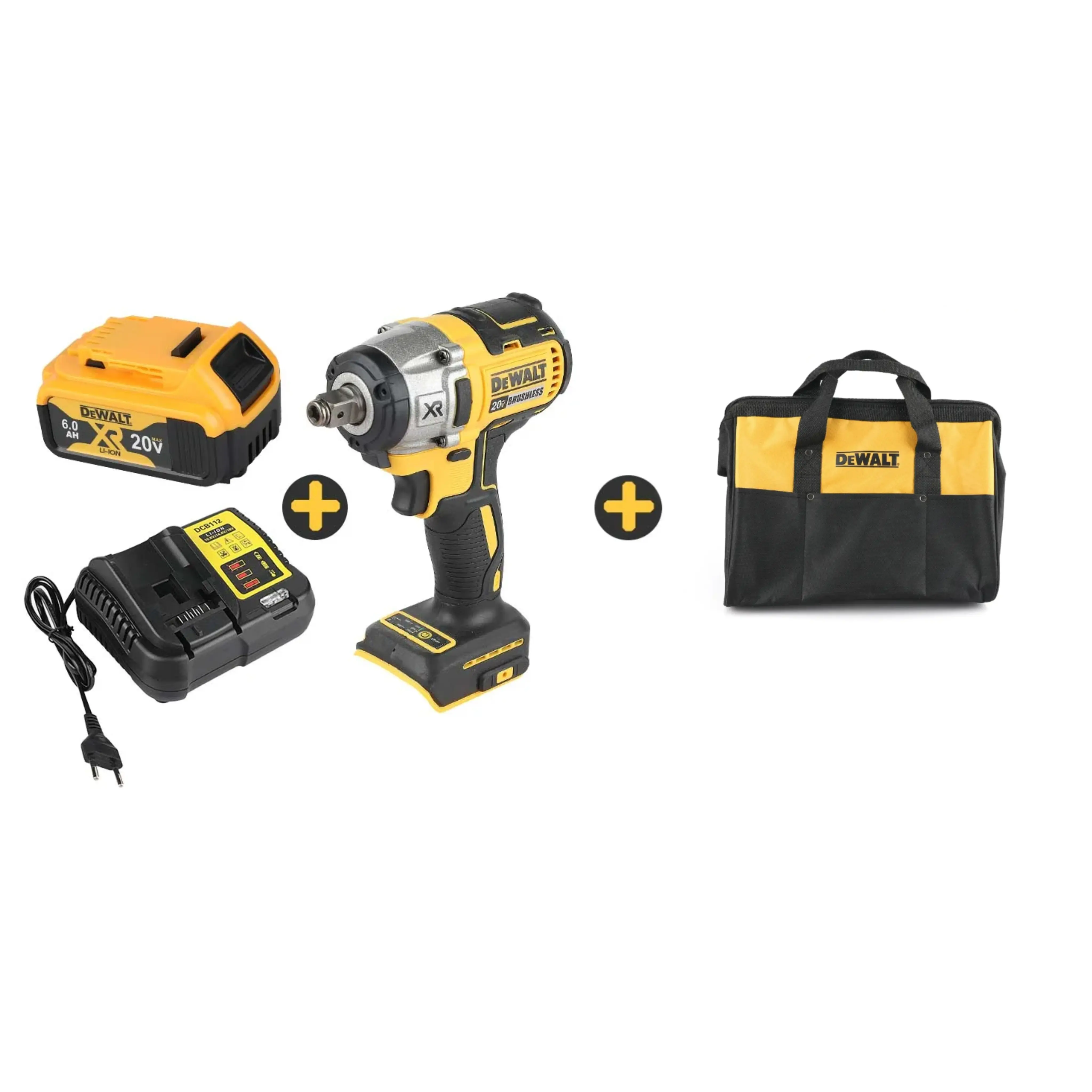 DEWALT 20V Cordless Brushless Impact Wrench (DCF880) - 90-Degree High Torque, High Speed Detachable Hand Tool for Tire Work, Lithium Batteries Powered (Tools & Hardware, Multitools & Accessories)