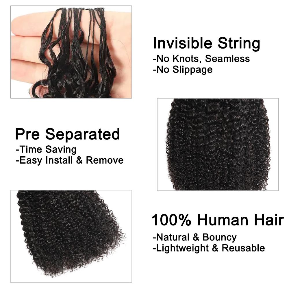 Asakiss Human Hair Feather Crochet Extensions - Burmese Curly, Knotless Water Wave, Pre-Separated for Boho Braids & Hair Braids, 4-5 Packs (48-52g/Pack) for Full Head, Glueless Lightweight Time-Saving Protective Styles with Curled Waves