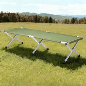 Portable Folding Camping Cot, Heavy Duty Outdoor Sleeping Cot With Durable Carrying Bag, Army Green For Camping Hiking Travel, Summer Vibes, Dealsforyoudays