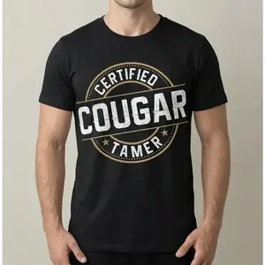 180cotton Unisex Certified Cougar Tamer Design Cougar Costume T-Shirt