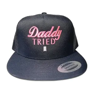 Custom Daddy's Hat - Flat-Bill, Mesh, Adjustable Snapback Trucker Cap