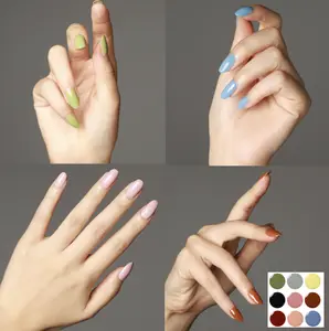 2+1 Bundle: 2 Gel Polish + 1 Free Nail/Pedi Strips Gift | Free Strips (Random Design) | Limited-Time Launch Promo | Volume Gel Polish Glass Nails | Made in Korea | HEMA-Free Clean Beauty | Easy Peel-Off | Professional at Home