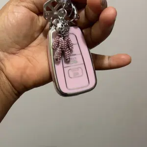 Car Key Case, Rhinestone Bear Decor Car Key Protector, Soft TPU Key Protective Cover, Car Accessories for Toyota RAV4 Camry Corolla Avalon C-HR Prius GT86 Highlander #TOP PICKS