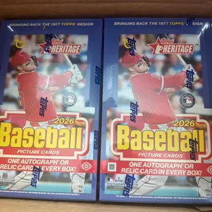 Topps 2026 Heritage Baseball Picture Cards Half Case Break with One Autograph or Relic Card per Box
