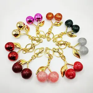 Loe |   Multi Colored Resin Cherry Key Chain Women Trendy Bag Car Fruit Pendant Key Korean Fashion Charm 2025