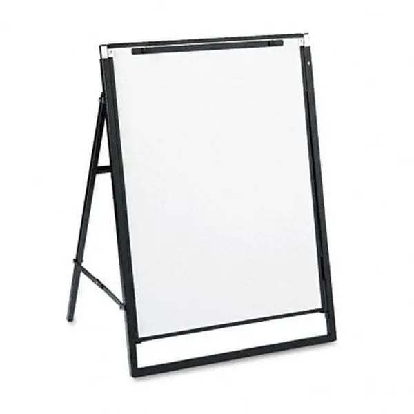 Futura Dry Erase Presentation Easel Melamine 24 x 36 White Black Frame