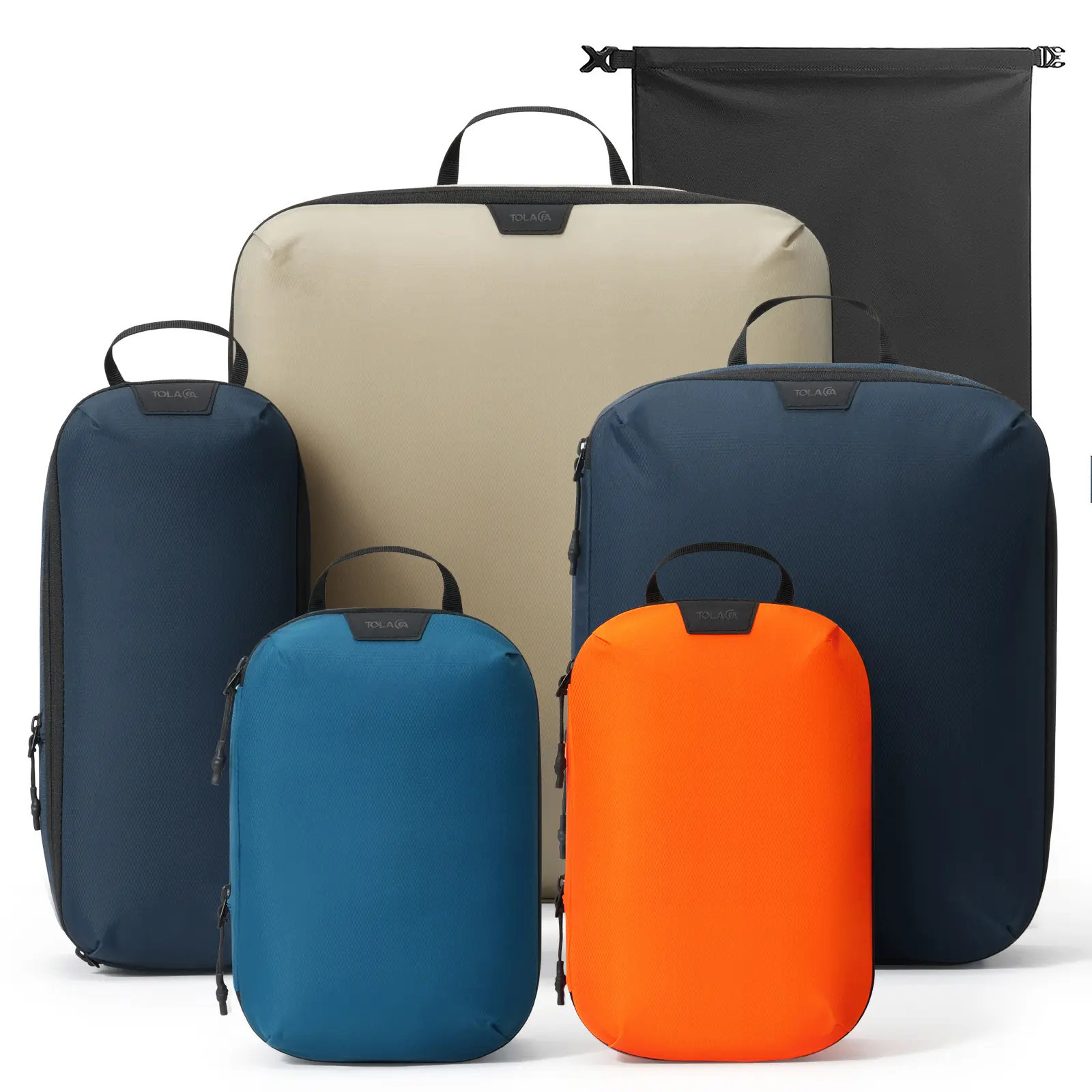 Tolaccea Travel Packing Cubes Set Compression Organizers for Luggage Color-Coded for Family Travel