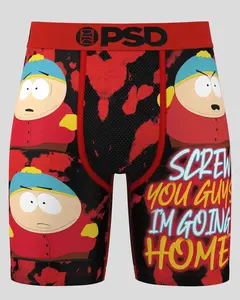PSD South Park Cartman Boxers Style 125180192 Multi 7" Inseam 88% Polyester 12% Elastane Breathable MicroMesh Pouch Tailored Support
