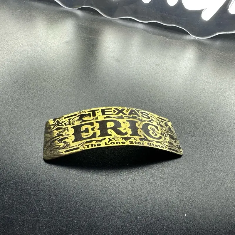 Texas Scroll-Work Hard Hat Nameplate