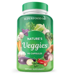 Superfood MD Veggies Supplement - 90 Vegetable Capsules - Supports Energy Balance, High Lycopene, Vitamins & Minerals -Made in The USA