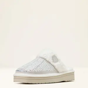 Ariat Jackie Square Toe Stack Slipper Cream