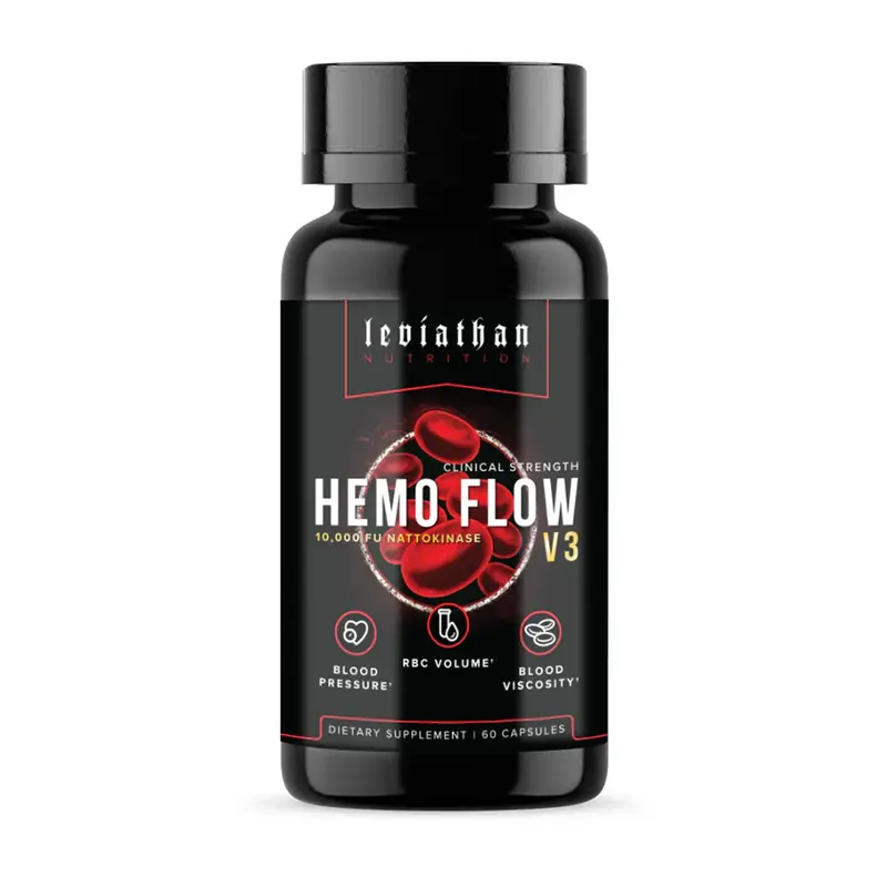 Leviathan Hemo Flow V3 Scientifically-Backed Dietary Supplement Capsules for Adults - Nutrition, Daily Supplemental Nutrition Support, Enhance Blood Flow, Support Vasodilation, Vascular Health, Blood Pressure, Vasdriveap, Heart Health, Workout Performance