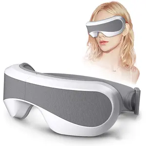 Eye Massager with Heat,Mothers Day Gifts, Compression, Bluetooth, Temple Massage Mask for Relax Eye Strain, Reduce Dark Circles, Dry Eyes, Eye Care Device, Mothers Day Gifts, White