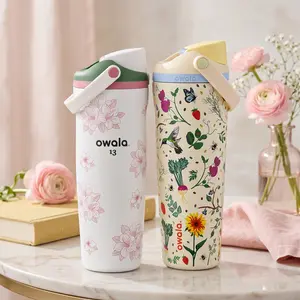 Owala FreeSip 30oz/900ml 2-Bottle Bundle Set – Azalea 13 The Masters Limited Edition Golf & Sway Mother’s Day Garden Insulated Stainless Steel Water Bottles New