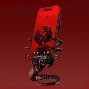 Alien Facehugger Phone Stand, Vintage Dark Theme Desktop Decor, Sci-Fi Movie Merchandise, Collectible Figure, Trendy Toy Collection