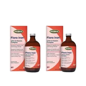 Flora Health Iron with B-Vitamin Complex 15 fl oz -2 Pack