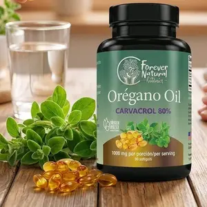 Forever Natural Botanics Orégano Oil Carvacrol 80% Capsula Vegetal 90 Softgels 1000 mg per Serving Healthcare Dietary Supplement
