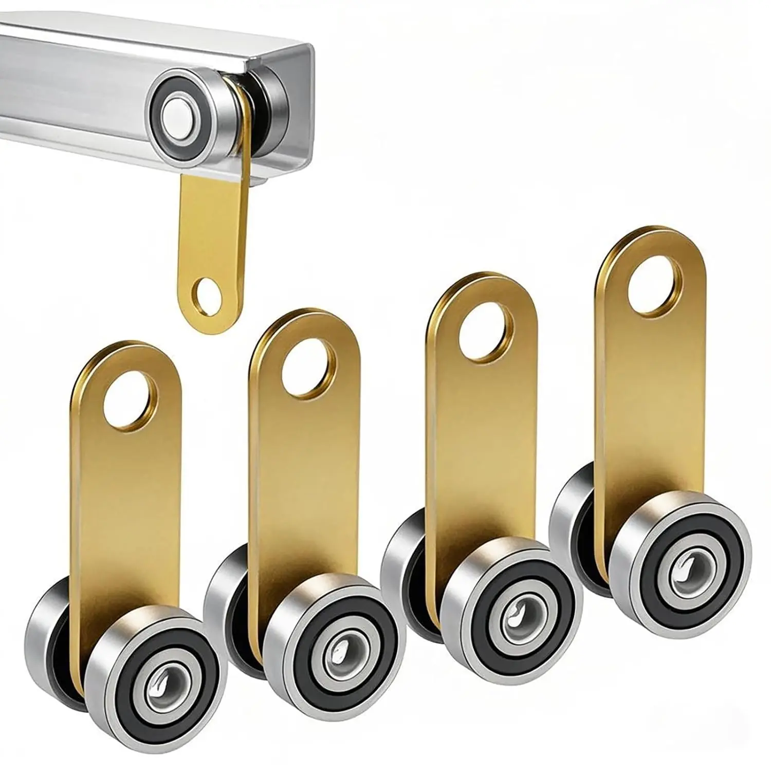 2 Wheel Trolley Assembly Rollers, Trolley Roller for Use with 1-5/8" Wide and All1-5/8 or Taller Strut  4 count