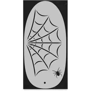 Stencil1FX - Spiderweb and Spider Eye Makeup Stencil for Costumes, Dress Up, Halloween, Cosplay, Arts, Face Painting, Witches, Vampires