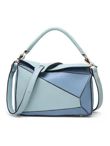 Women's Fashionable Geometric Pattern Handbag, Casual PU Leather Shoulder Bag with Detachable Strap, Trendy Versatile High-quality Daily Commuting Bag