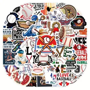 50 Pack of Baseball Sports Stickers ~ No Duplicates ~ Vinyl ~ Waterproof