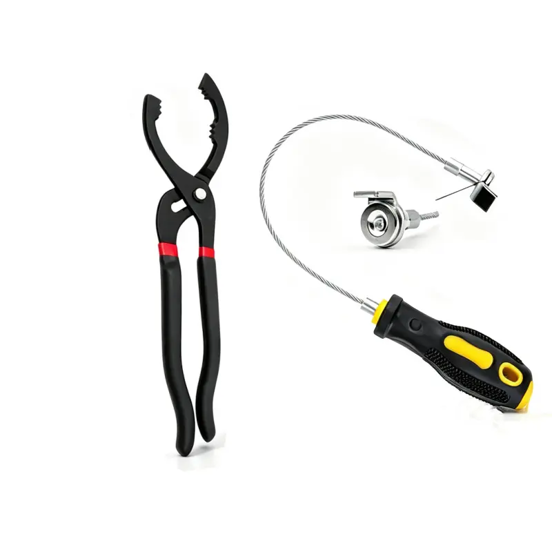 Strong Magnetic Oil Drain Plug Remover Tool Wrench Anti Scald 13 inches Comfortable Handle Remote Plug Grabbing Safe & Clean