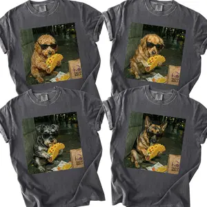 Comfort Colors Funny Dog Shirt, 50+ Dog Eating Tacos, 50+ Dog Breeds Available, Retro Golden Retriever & Dachshund Wiener Dog Shirt, Cute Dog Lover Gift
