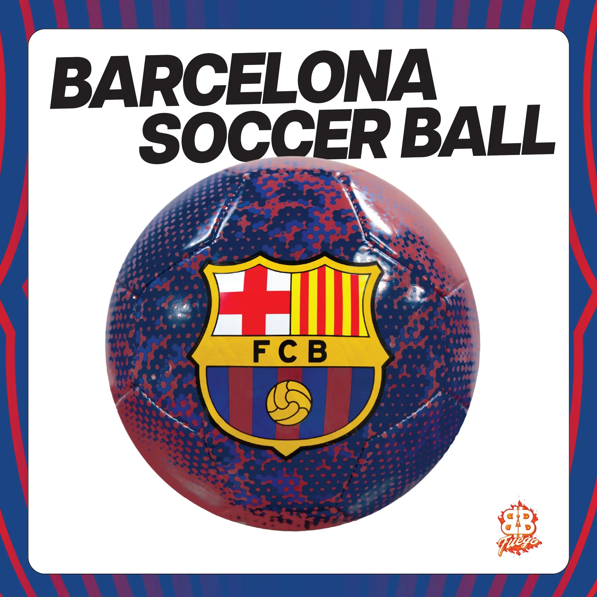FC Barcelona Size 5 Soccer Ball Officially Licensed Barça Match Ball | Pro Size + Pump Included | Visca El Barça! LV