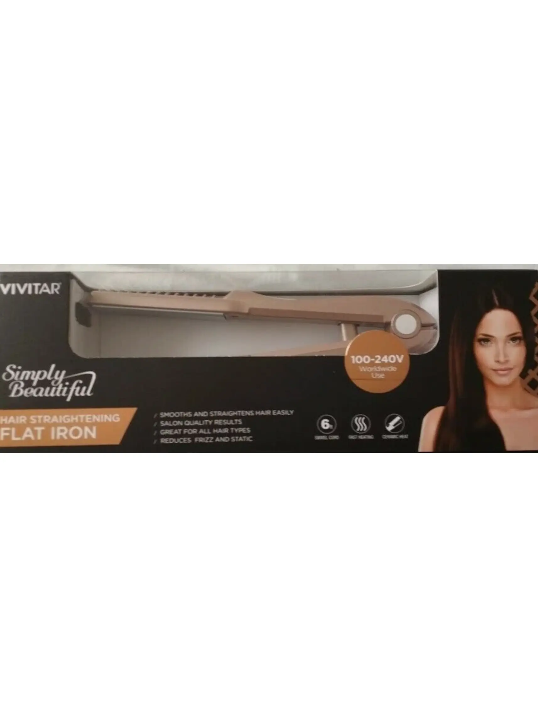 Vivitar Hair Straightening Iron, Rose Gold