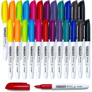 Dry Erase Markers Fine tip 12 Colors, 24 Pack (2 Dozen) - Low Odor Whiteboard Markers for Office Teams, Study Groups,  Schooling, Paper Markers for  | 5 Sizes:12/24/48/72/144 Packs
