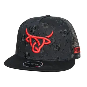 Lost Calf Unisex Blossom Black Mesh Back Snapback Hat