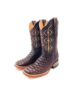 Cowboy Boot Brown Python