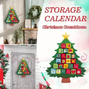 24-grid Christmas advent calendar, 2026 Christmas countdown calendar, door hanging countdown gift, Christmas number-style gift bags/boxes, gift and clothing boxes,