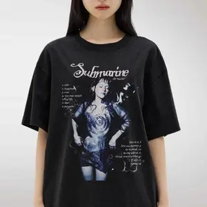 The Marias Tour Black Cotton Streetwear Tee Submarine Design Graphic T-Shirt for Fans, Simple Look, Easy to Match, Clean Look
